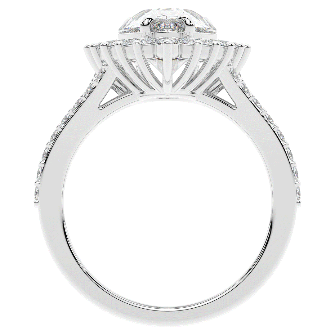 3.60CT.TW ROUND LAB DIAMOND ENGAGEMENT RING