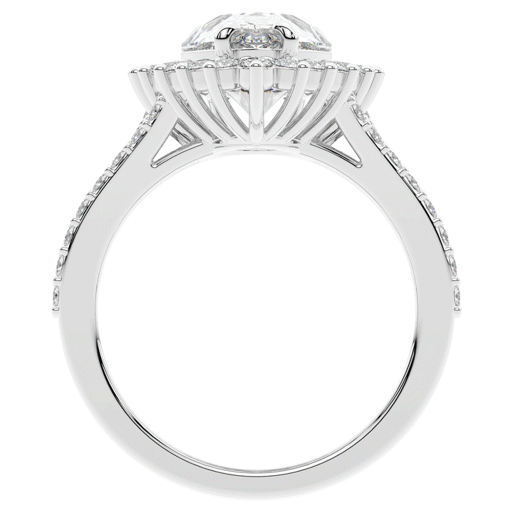 3.60CT.TW ROUND LAB DIAMOND ENGAGEMENT RING