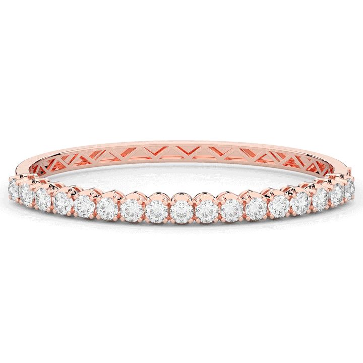 5.00CT.TW ROUND LAB DIAMOND BANGLE