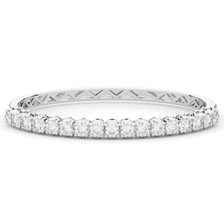 5.00CT.TW ROUND LAB DIAMOND BANGLE