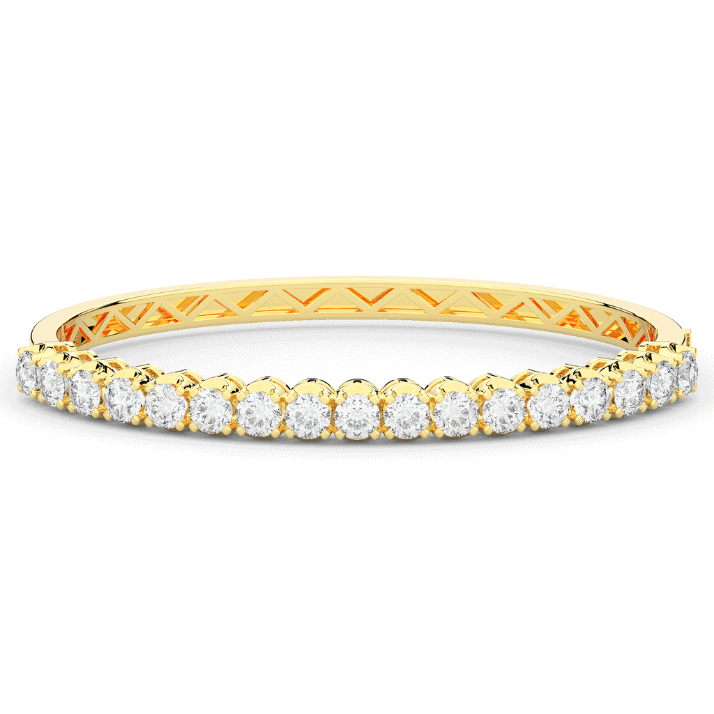 5.00CT.TW ROUND LAB DIAMOND BANGLE