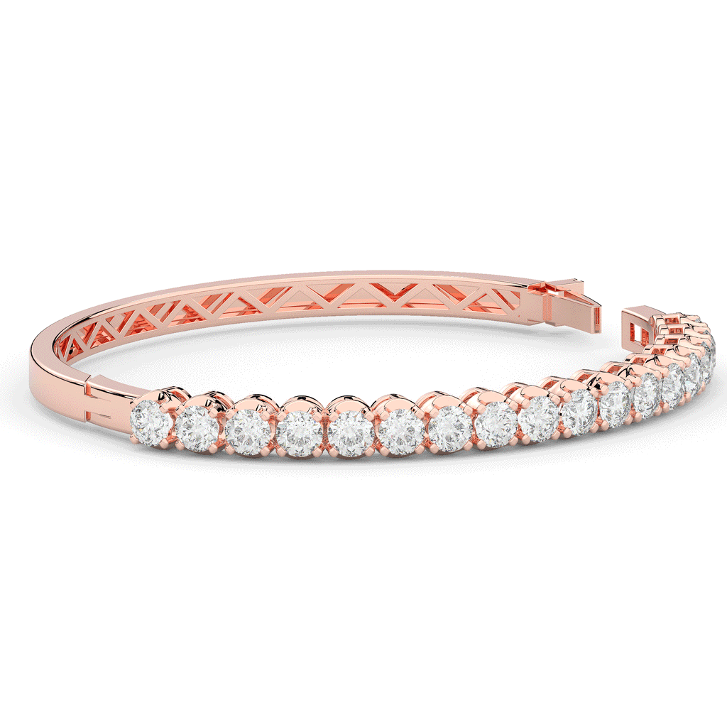 5.00CT.TW ROUND LAB DIAMOND BANGLE