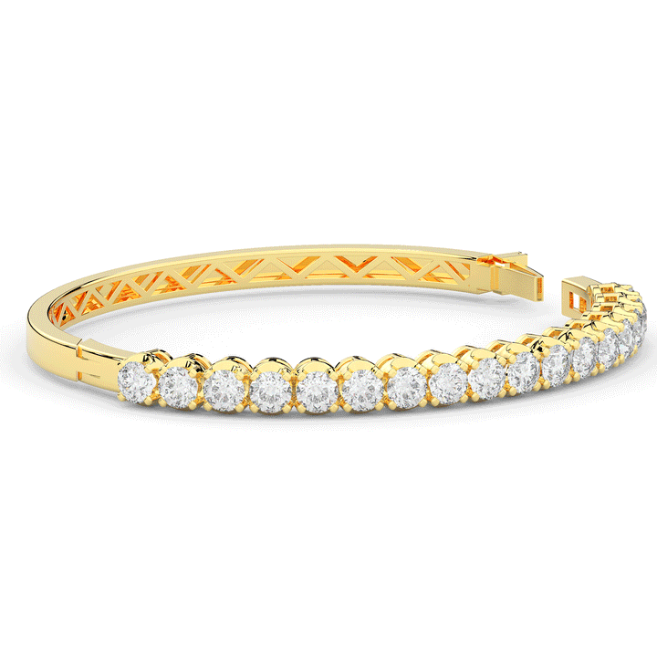 5.00CT.TW ROUND LAB DIAMOND BANGLE