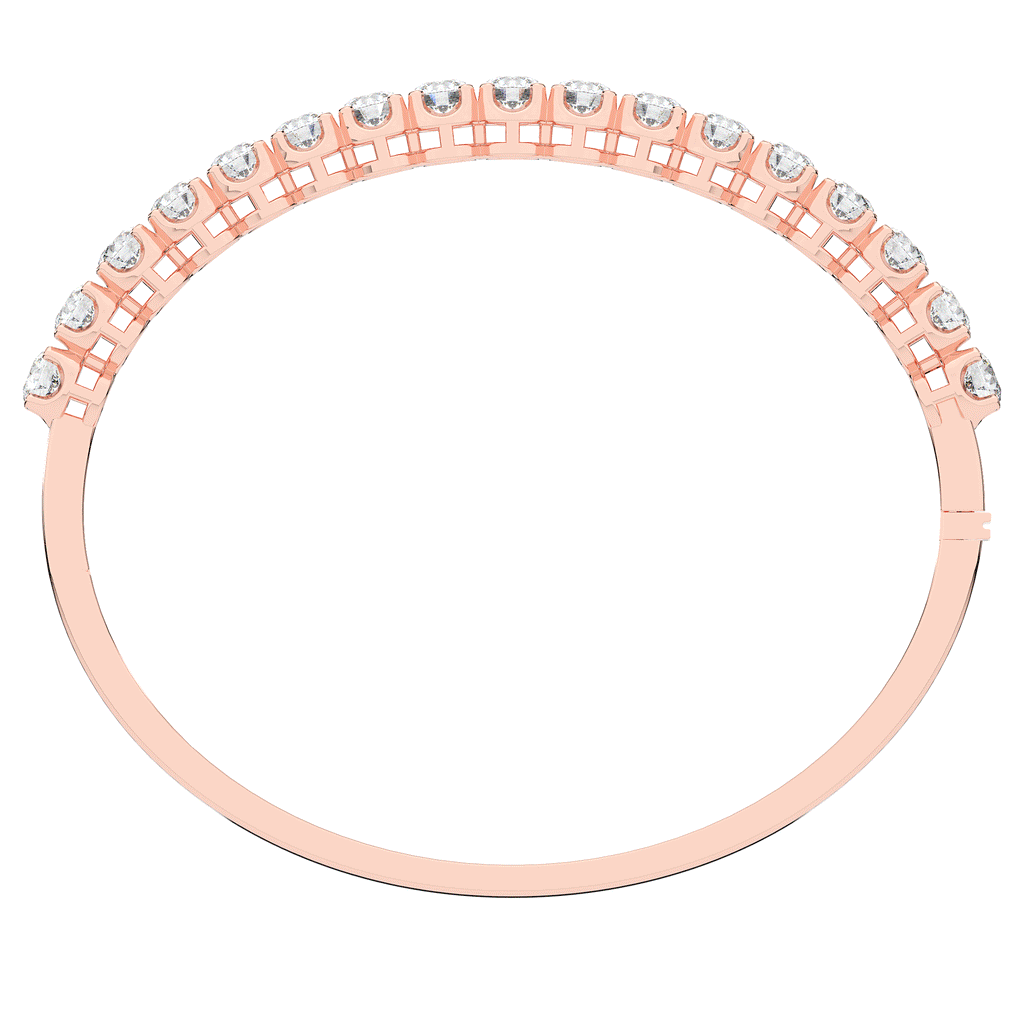 5.00CT.TW ROUND LAB DIAMOND BANGLE