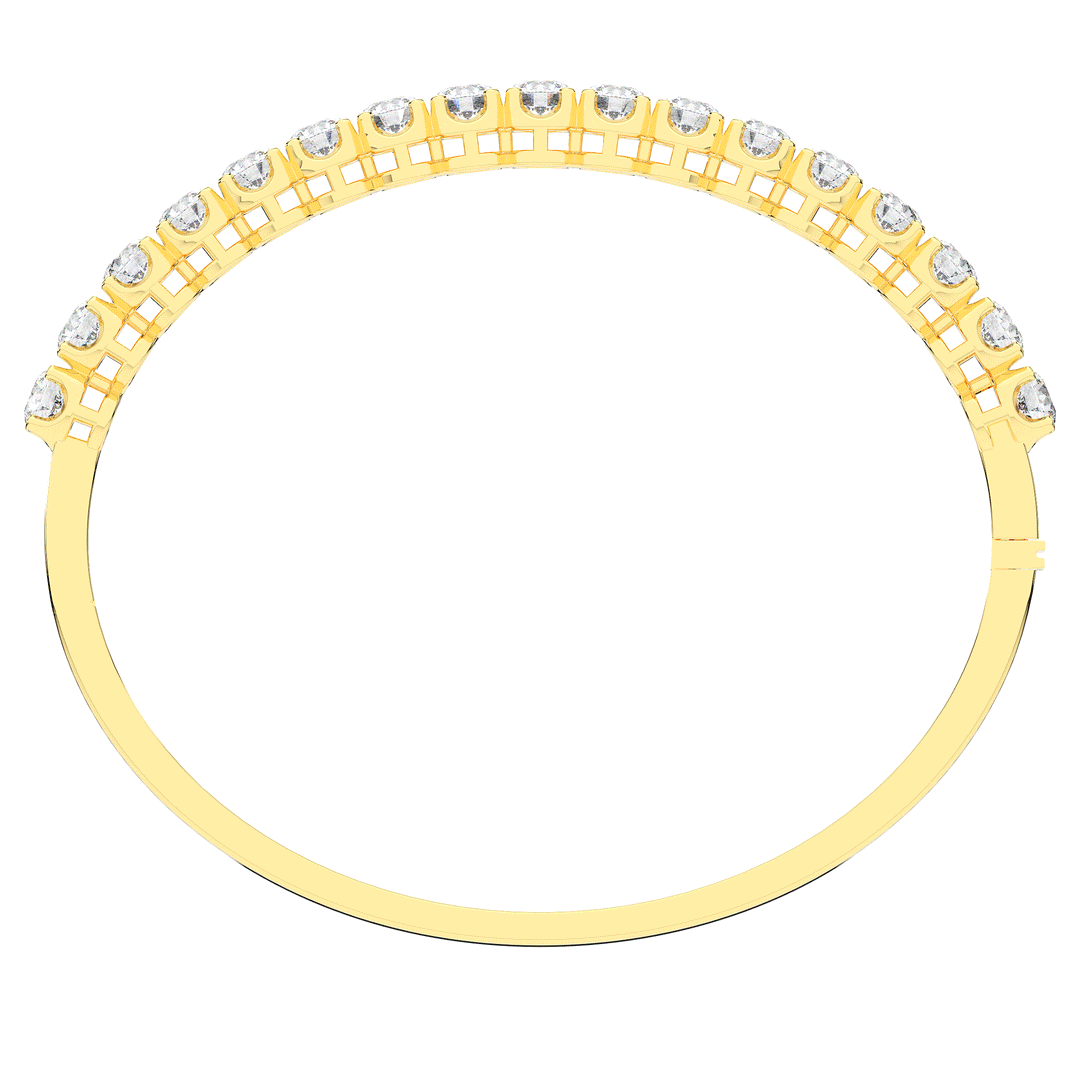 5.00CT.TW ROUND LAB DIAMOND BANGLE