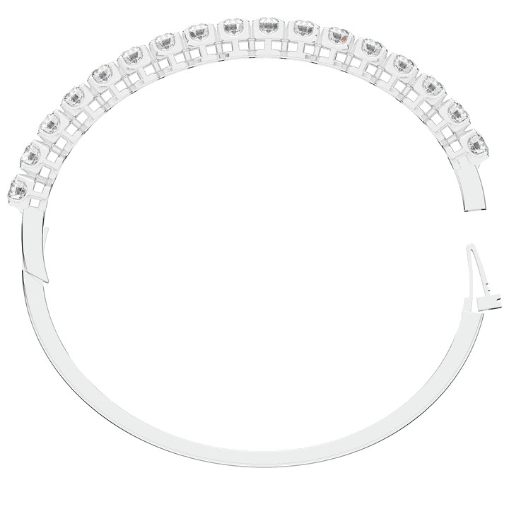 5.00CT.TW ROUND LAB DIAMOND BANGLE