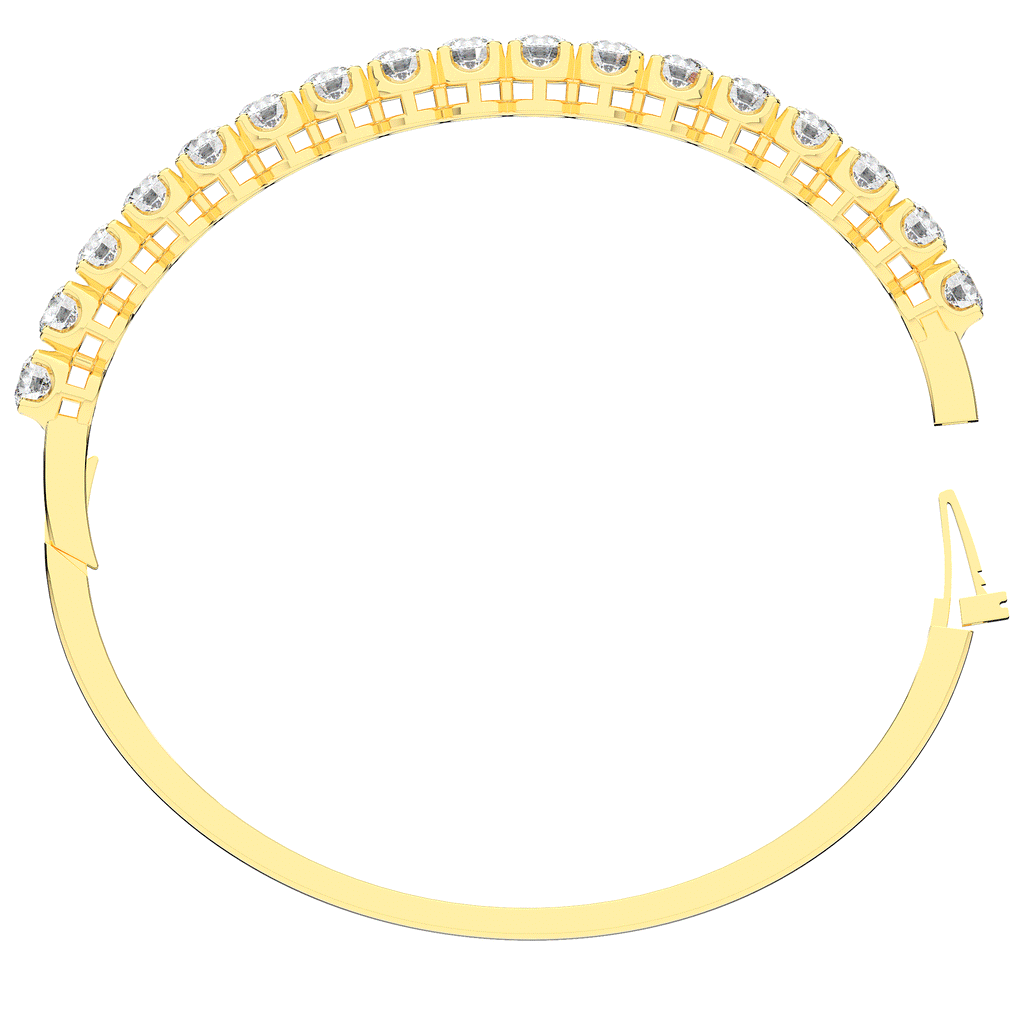 5.00CT.TW ROUND LAB DIAMOND BANGLE