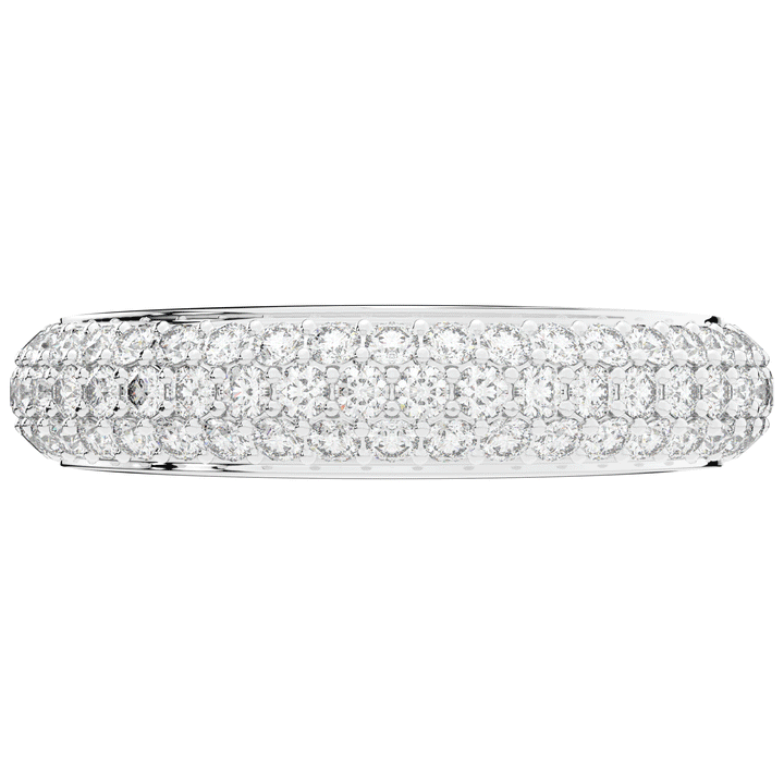 0.75CT.TW ROUND LAB DIAMOND 3 ROW WEDDING BAND