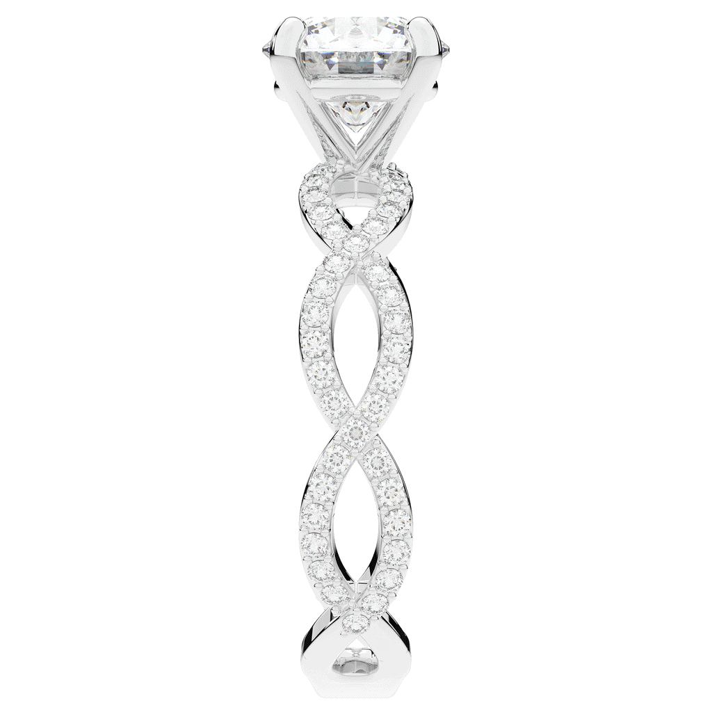 1.30CT.TW ROUND LAB DIAMOND ENGAGEMENT RING