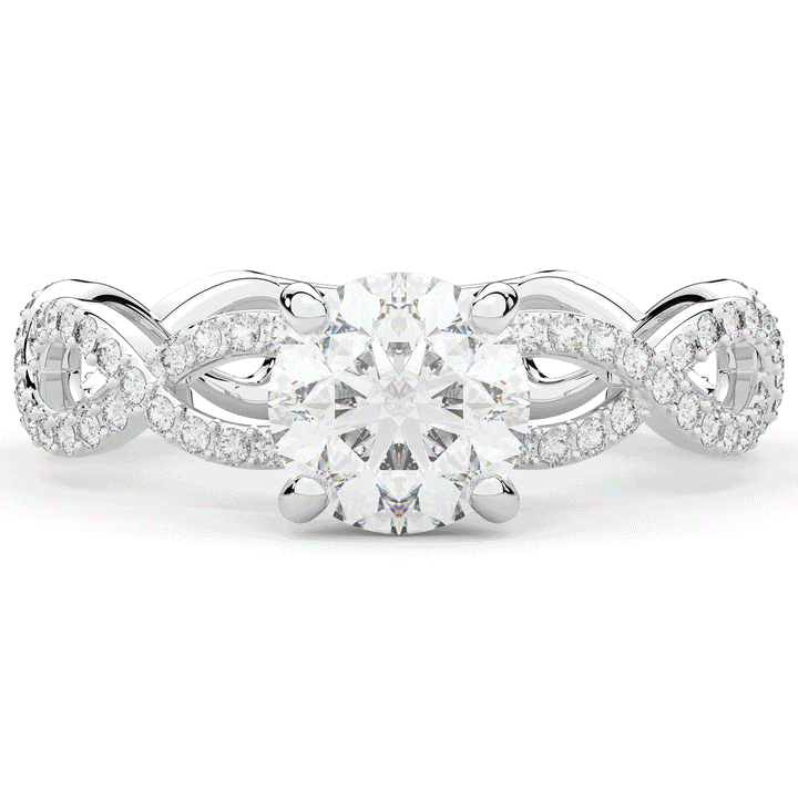 1.30CT.TW ROUND LAB DIAMOND ENGAGEMENT RING