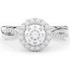 1.30CT.TW ROUND LAB DIAMOND ENGAGEMENT RING