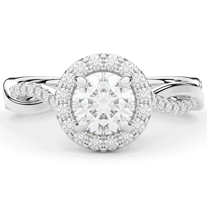 1.30CT.TW ROUND LAB DIAMOND ENGAGEMENT RING