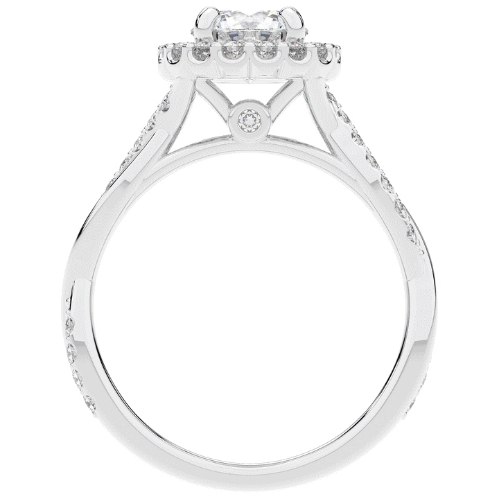 1.30CT.TW ROUND LAB DIAMOND ENGAGEMENT RING