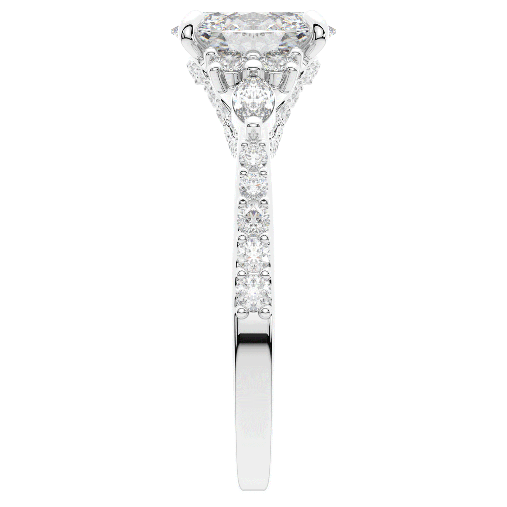 1.35CT.TW OVAL LAB DIAMOND ENGAGEMENT RING