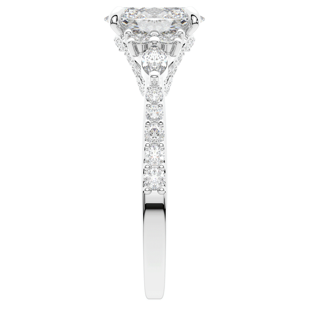 1.35CT.TW OVAL LAB DIAMOND ENGAGEMENT RING