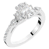 1.35CT.TW OVAL LAB DIAMOND ENGAGEMENT RING