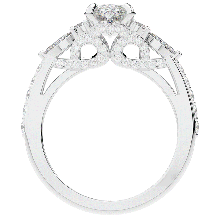 1.35CT.TW OVAL LAB DIAMOND ENGAGEMENT RING