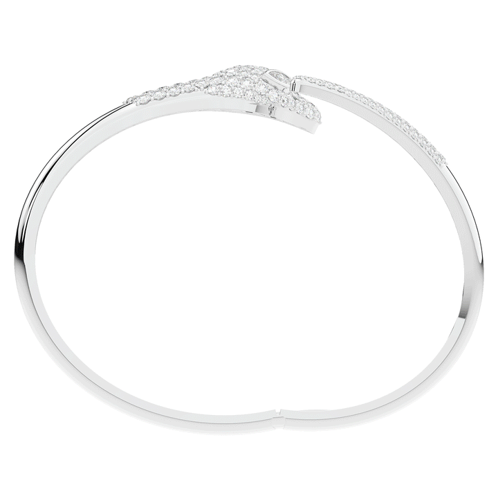 3.75CT.TW ROUND AND PEAR LAB DIAMOND SNAKE BANGLE