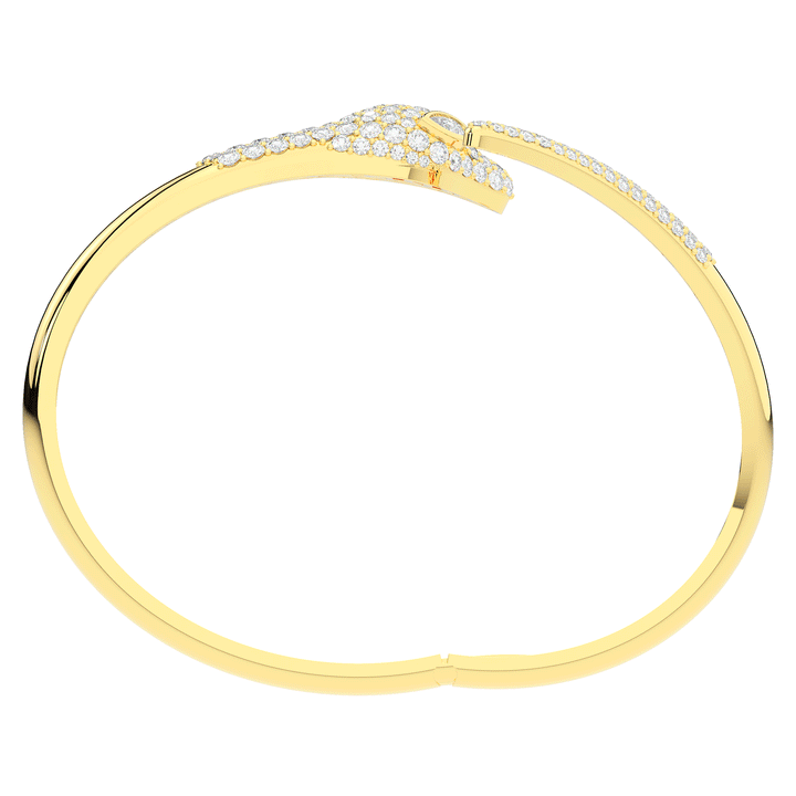 3.75CT.TW ROUND AND PEAR LAB DIAMOND SNAKE BANGLE