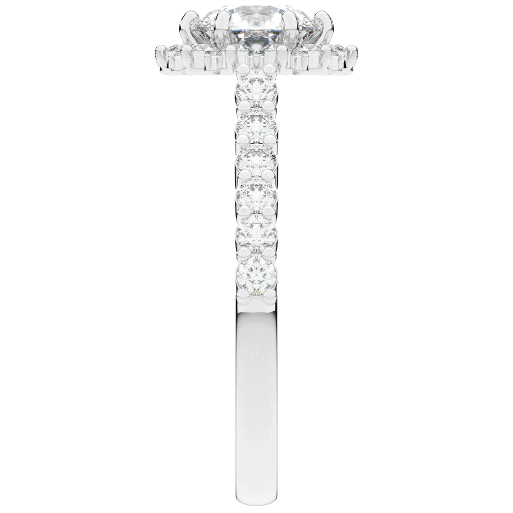 1.60CT.TW ROUND LAB DIAMOND HALO ENGAGEMENT RING