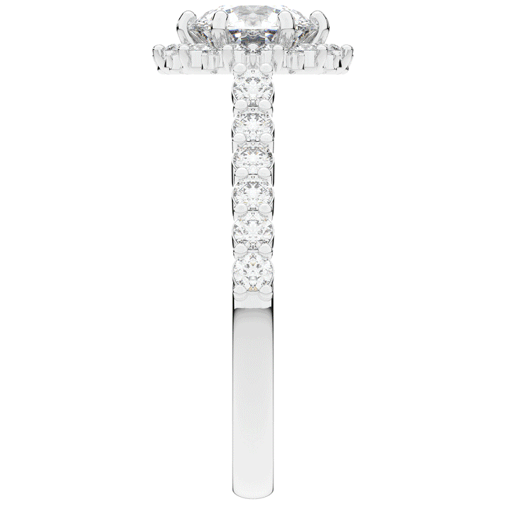 1.60CT.TW ROUND LAB DIAMOND HALO ENGAGEMENT RING