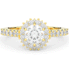 1.60CT.TW ROUND LAB DIAMOND HALO ENGAGEMENT RING