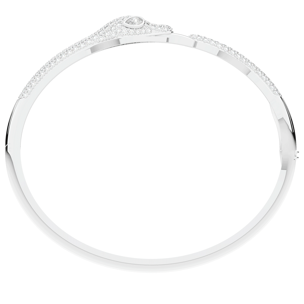 2.00CT.TW ROUND AND PEAR LAB DIAMOND SNAKE BANGLE