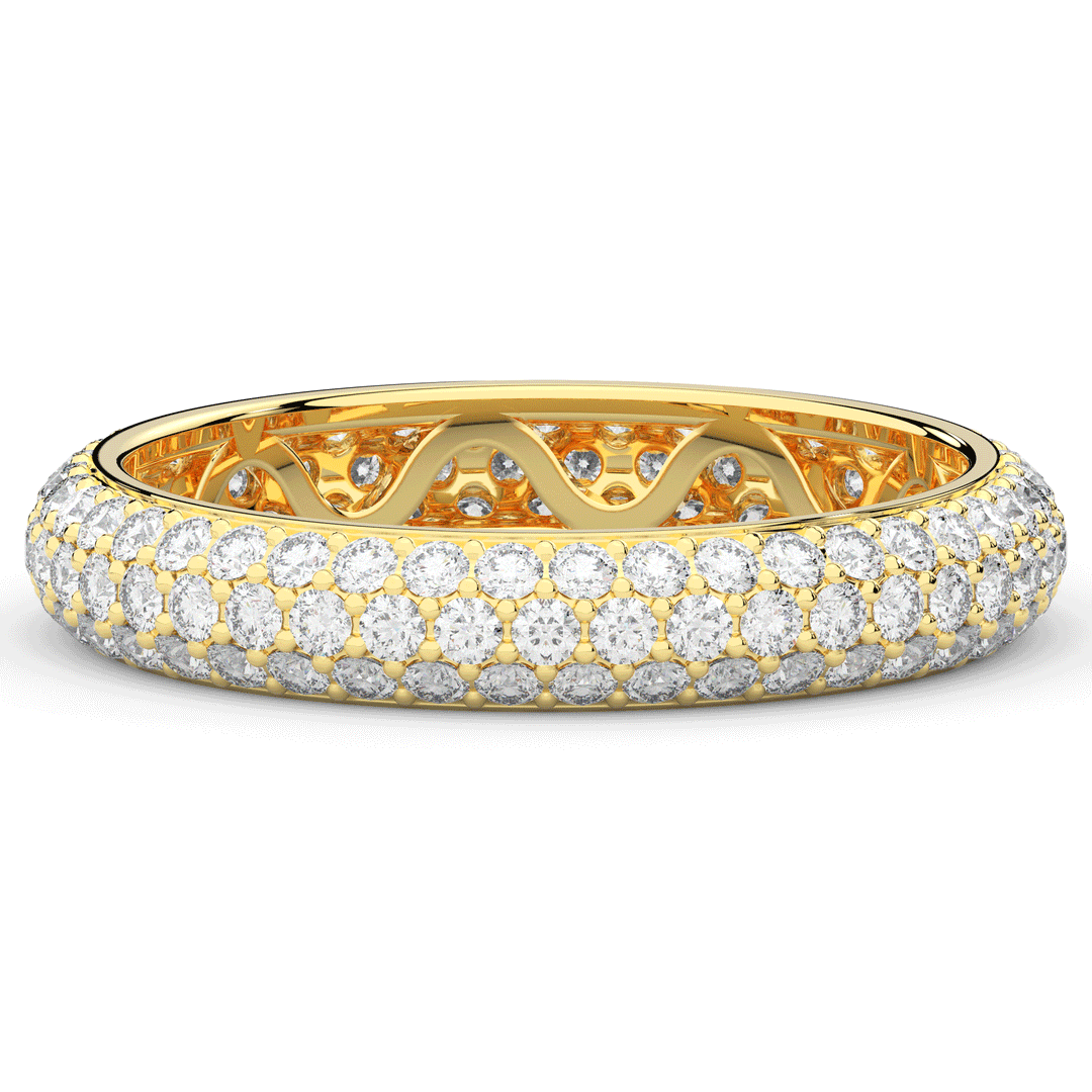 1.20CT.TW ROUND LAB DIAMOND 3 ROW ETERNITY WEDDING BAND