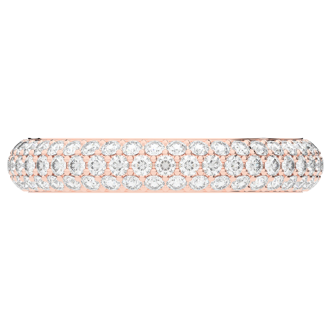 1.20CT.TW ROUND LAB DIAMOND 3 ROW ETERNITY WEDDING BAND