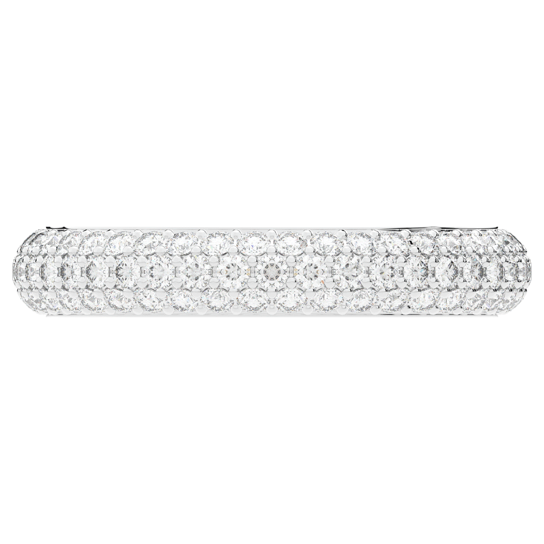 1.20CT.TW ROUND LAB DIAMOND 3 ROW ETERNITY WEDDING BAND