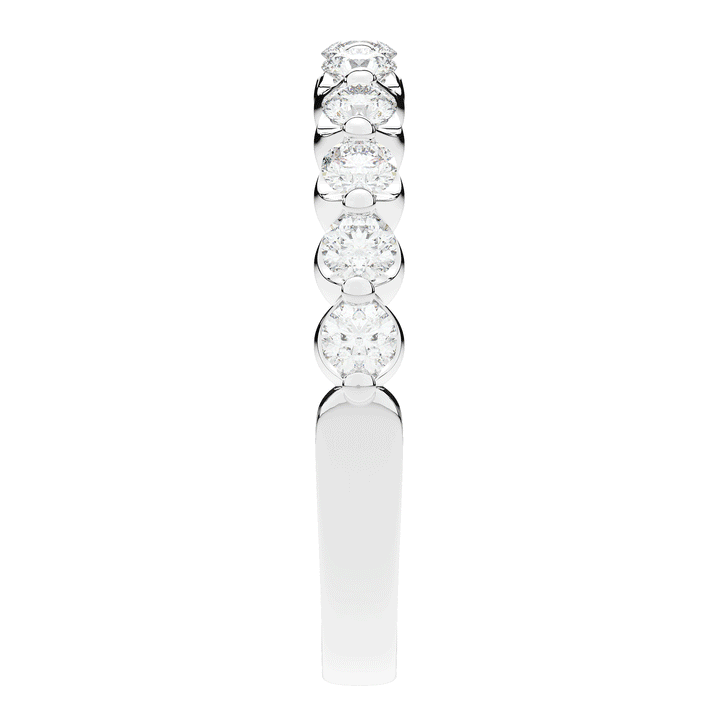 0.60CT.TW ROUND LAB DIAMOND SHARED PRONG WEDDING BAND - Nazarelle