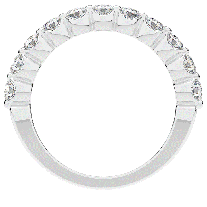 0.60CT.TW ROUND LAB DIAMOND SHARED PRONG WEDDING BAND - Nazarelle