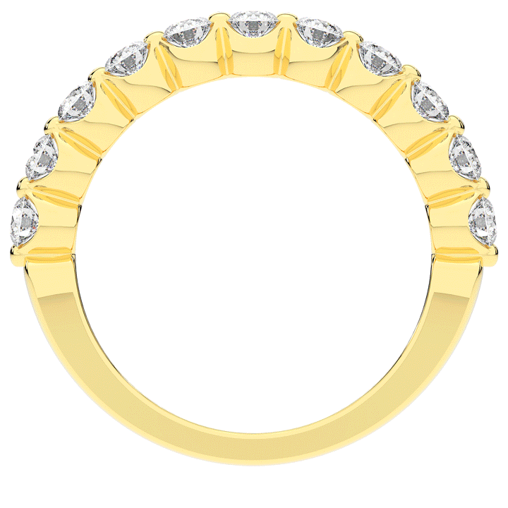 0.60CT.TW ROUND LAB DIAMOND SHARED PRONG WEDDING BAND - Nazarelle