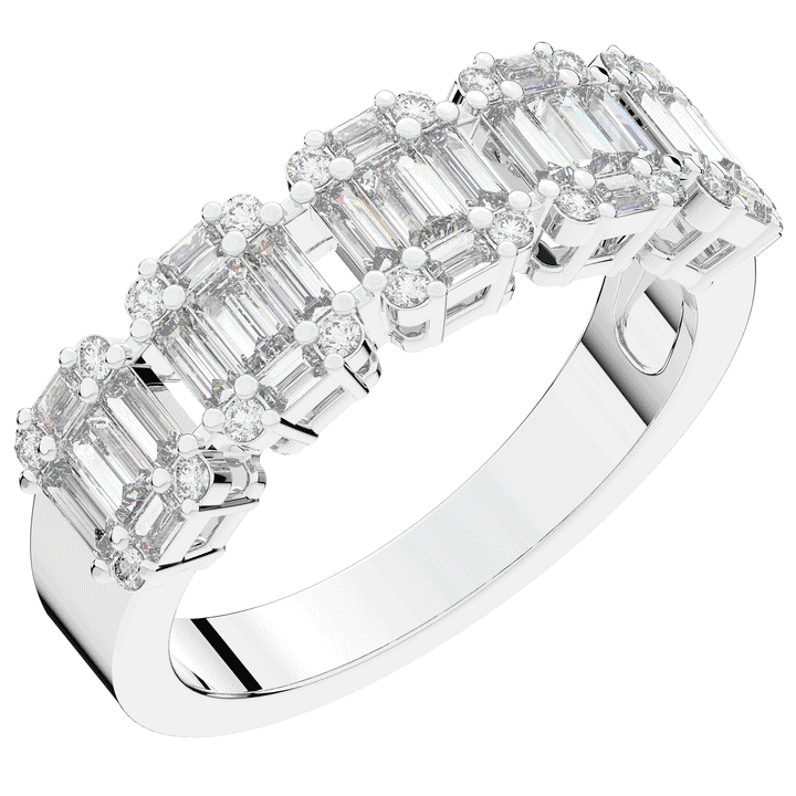 0.90CT.TW ROUND LAB DIAMOND WEDDING BAND