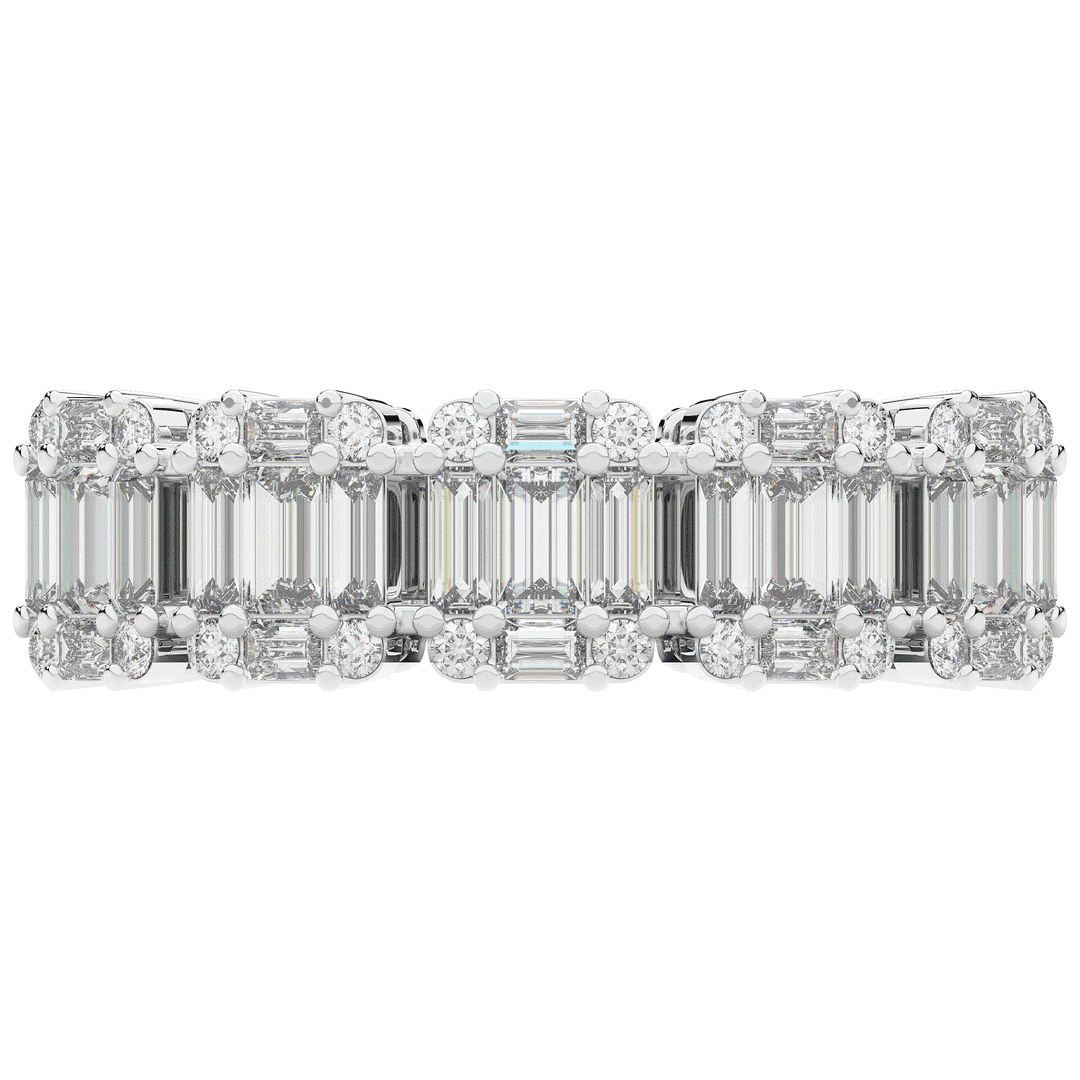 0.90CT.TW ROUND LAB DIAMOND WEDDING BAND