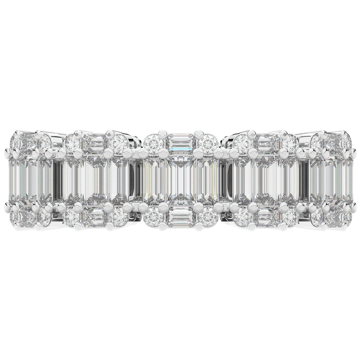 0.90CT.TW ROUND LAB DIAMOND WEDDING BAND