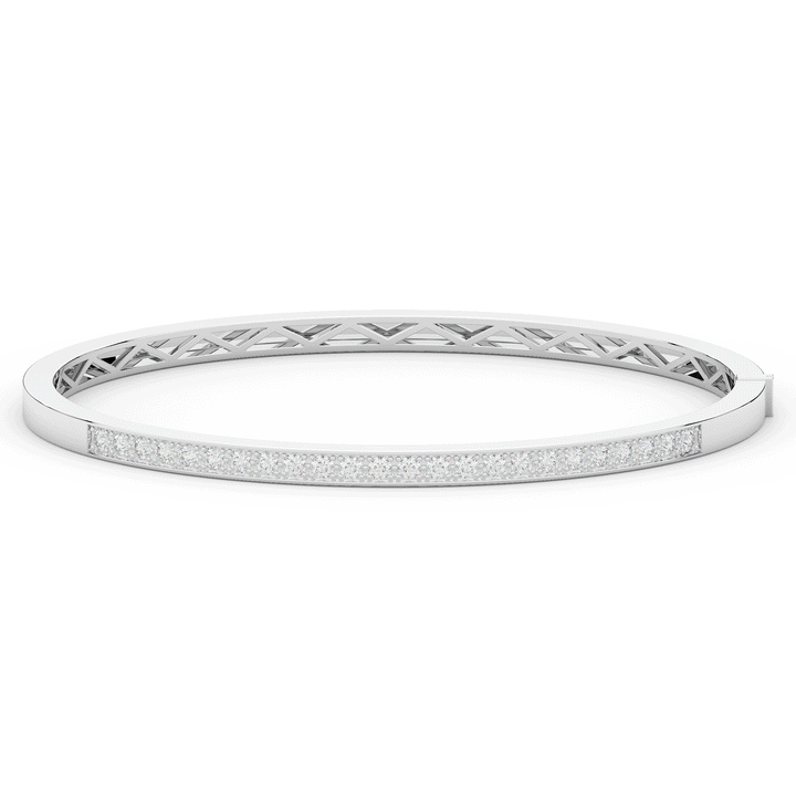 0.90CT.TW ROUND LAB DIAMOND BANGLE