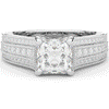 3.55CT.TW PRINCESS LAB DIAMOND ENGAGEMENT RING