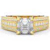 3.55CT.TW ASSCHER LAB DIAMOND ENGAGEMENT RING