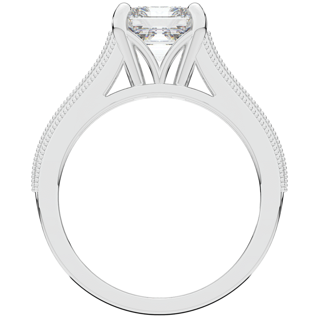 3.55CT.TW ASSCHER LAB DIAMOND ENGAGEMENT RING