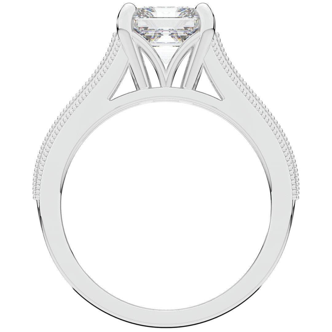 3.55CT.TW ASSCHER LAB DIAMOND ENGAGEMENT RING