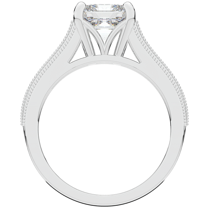 3.55CT.TW ASSCHER LAB DIAMOND ENGAGEMENT RING