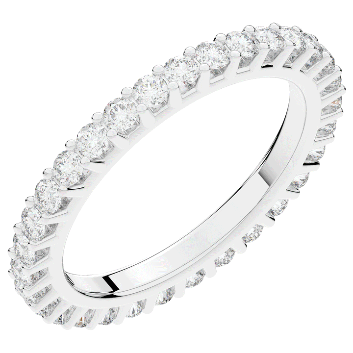 0.90CT.TW ROUND LAB DIAMOND SHARED PRONG  ETERNITY WEDDING BAND