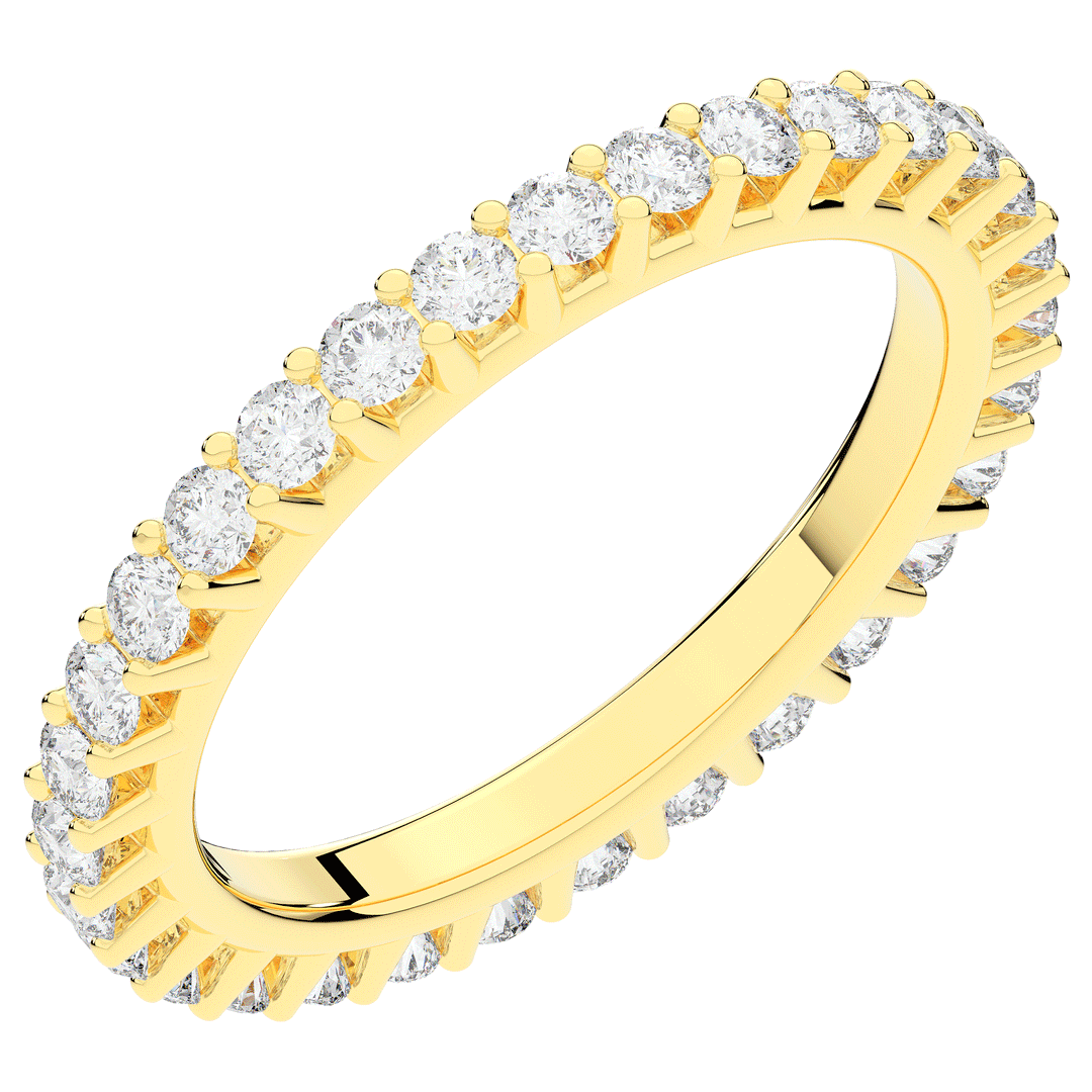 0.90CT.TW ROUND LAB DIAMOND SHARED PRONG  ETERNITY WEDDING BAND