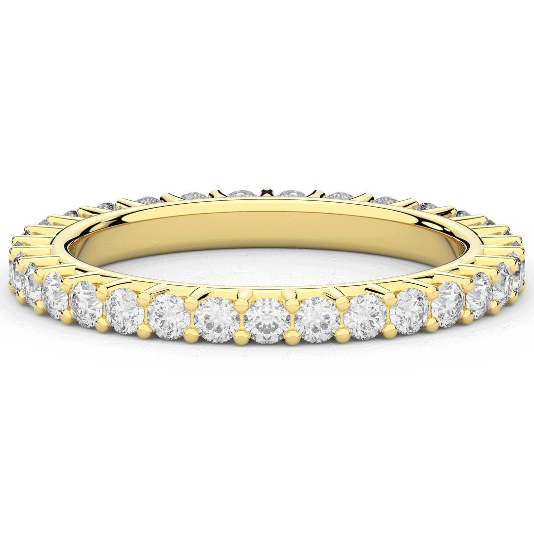 0.90CT.TW ROUND LAB DIAMOND SHARED PRONG  ETERNITY WEDDING BAND