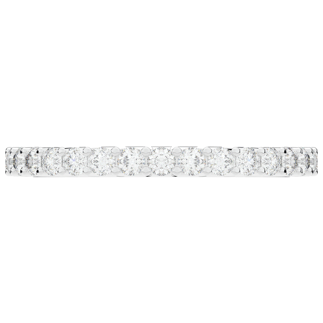 0.90CT.TW ROUND LAB DIAMOND SHARED PRONG  ETERNITY WEDDING BAND