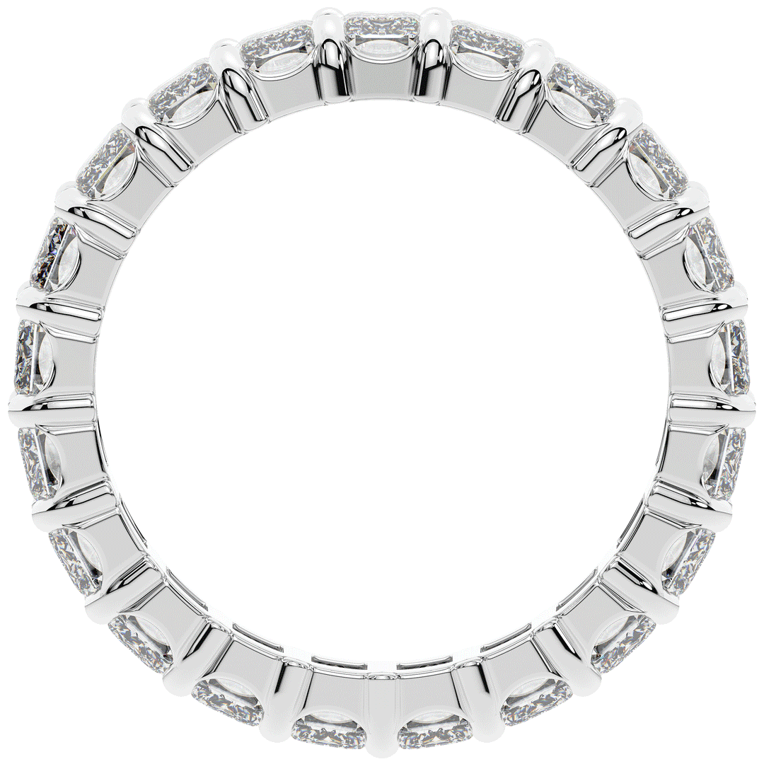 4.00CT.TW EMERALD CUT LAB DIAMOND ETERNITY WEDDING BAND - Nazarelle