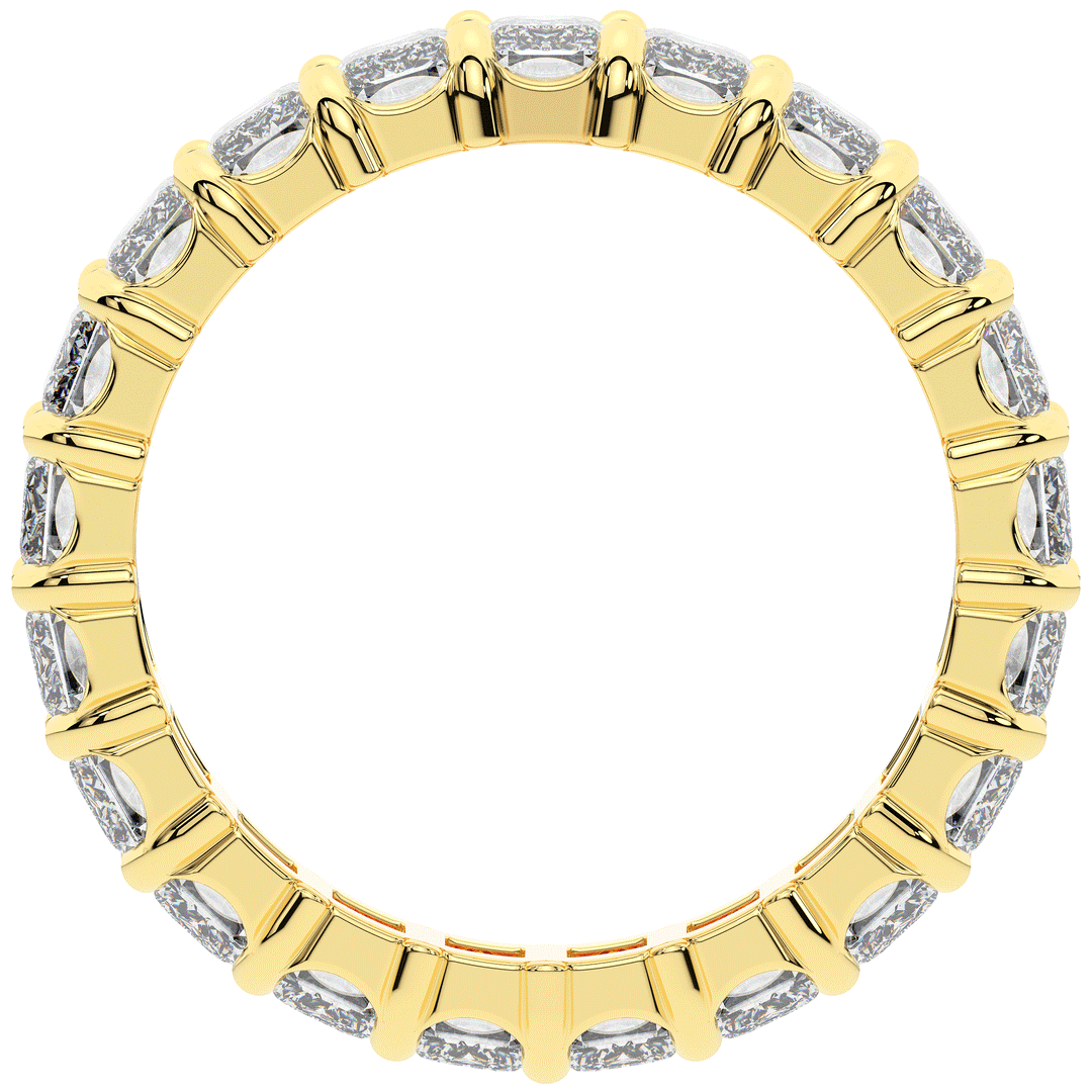 4.00CT.TW EMERALD CUT LAB DIAMOND ETERNITY WEDDING BAND - Nazarelle