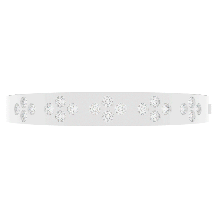 4.10CT.TW ROUND LAB DIAMOND BEZEL SET BANGLE