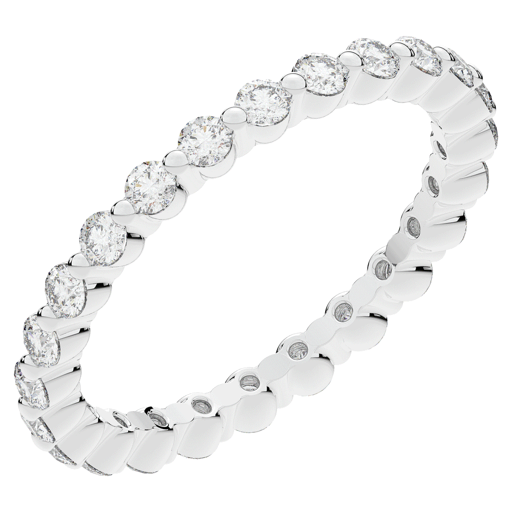 0.70CT.TW ROUND LAB DIAMOND SHARED PRONG ETERNITY WEDDING BAND - Nazarelle